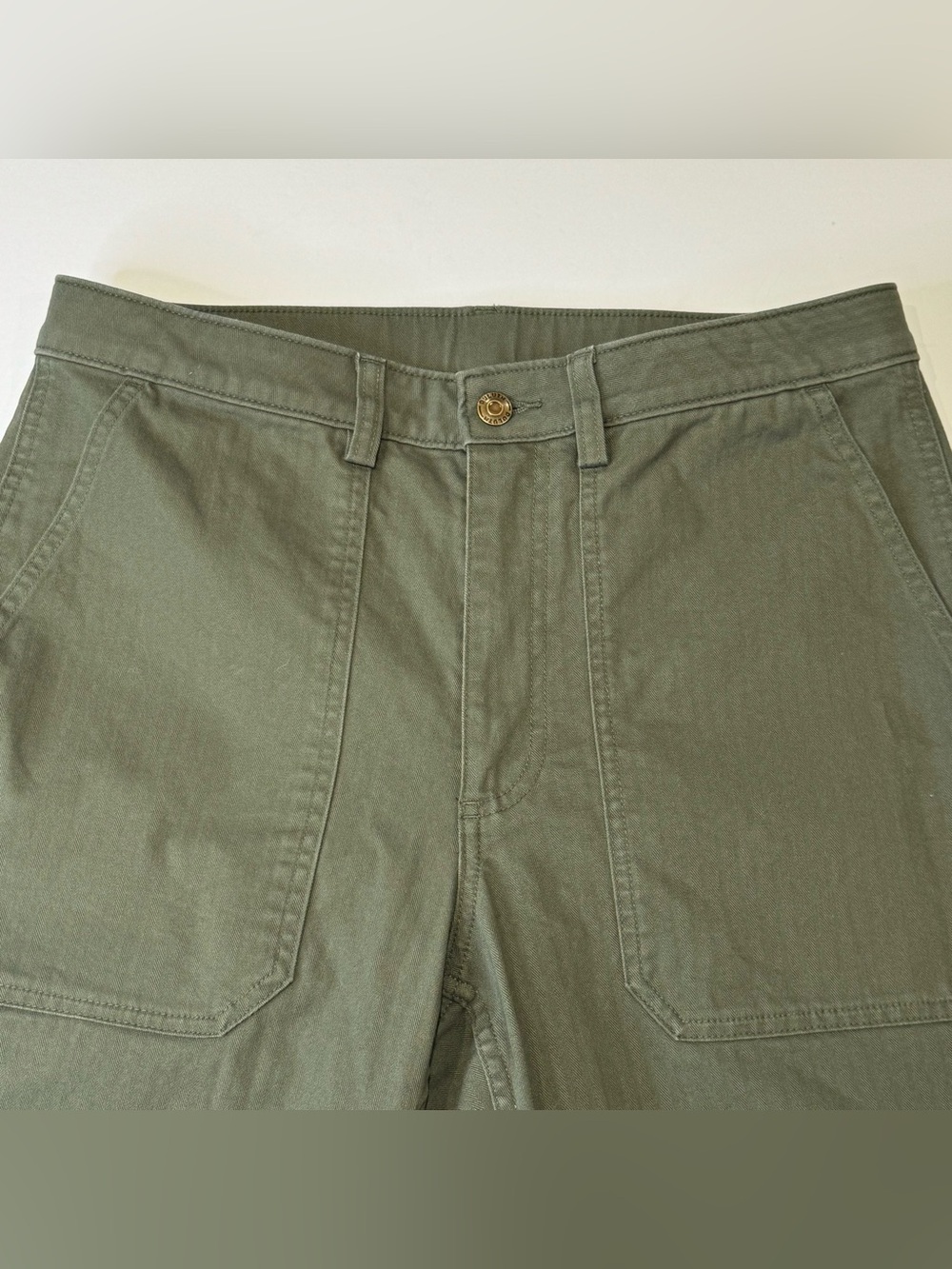 Duluth Trading Co Women's 10x29 Straight Leg Olive Green Pant